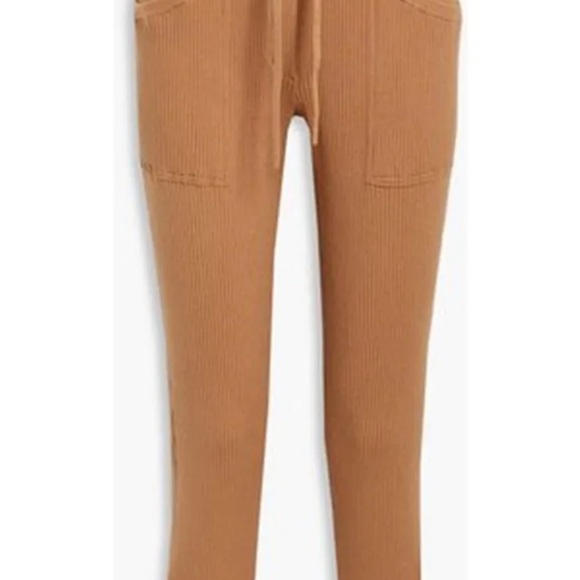 JONATHAN SIMKHAI DANNY Rib Knit Joggers track pants CAMEL size Large - Picture 5 of 13